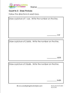 Count to 3 - Draw Pictures