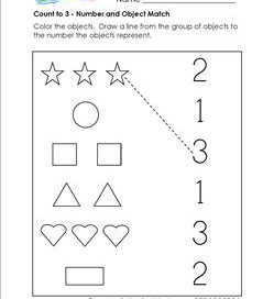 Count to 3 - Number and Object Match