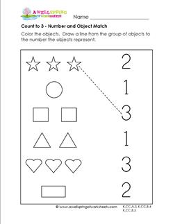 Count to 3 - Number and Object Match