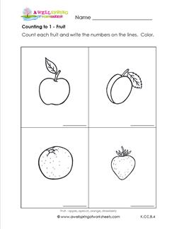 Counting to 1 - Fruit