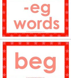 cvc word cards -eg words