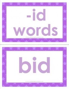 cvc word cards -id words