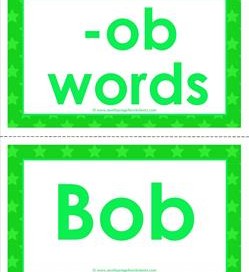 cvc word cards - ob words