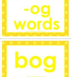 cvc word cards - og words