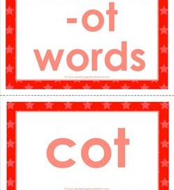 cvc word cards - ot words