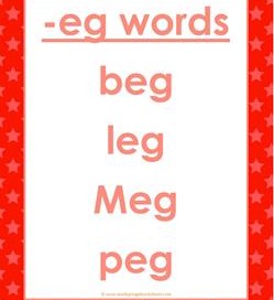 cvc words list -eg words