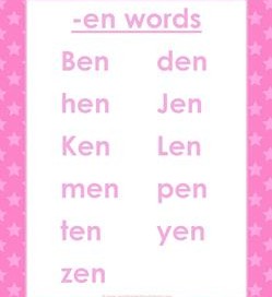 cvc words list -en words