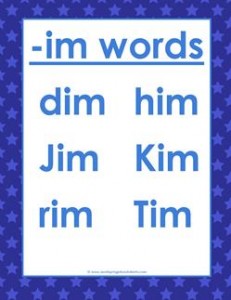 cvc words list -im words