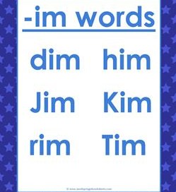 cvc words list -im words