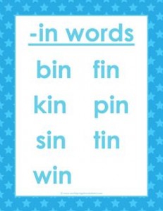 cvc words list -in words - in word family - kindergarten phonics, cvc words