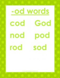 cvc words list -od words