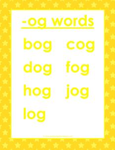 cvc words list -og words