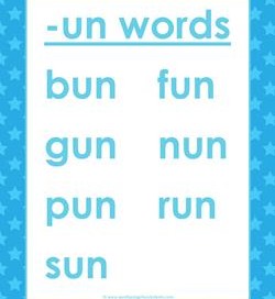 cvc words list -un words