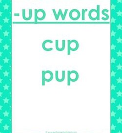 cvc words list -up words