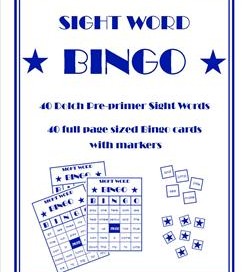 dolch sight word bingo - pre-primer