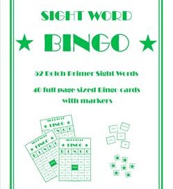 dolch sight word bingo - primer