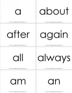 dolch sight word flash cards - complete set - black and white