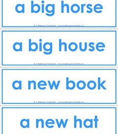 dolch sight word flash cards - phrases - color