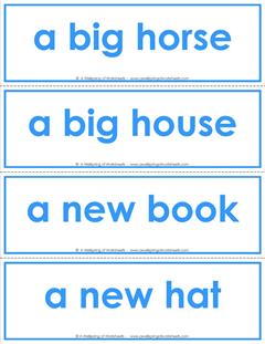 dolch sight word flash cards - phrases - color