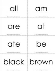 dolch sight words flash cards - primer - black and white