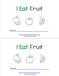Emergent Reader - I Eat Fruit - Sight Word Book