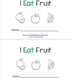 Emergent Reader - I Eat Fruit - Sight Word Book