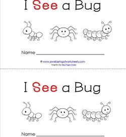 Emergent Reader - I See a Bug - Sight Word Book