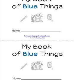 Emergent Reader - My Book of Blue Things - Sight Word Book