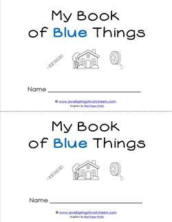 Emergent Reader - My Book of Blue Things - Sight Word Book