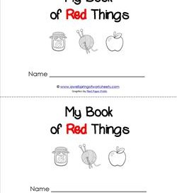 Emergent Reader - My Book of Red Things - Sight Word Book