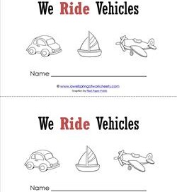 Emergent Reader - We Ride Vehicles - Sight Word Book