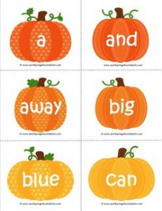 falll dolch sight word flashcards preprimer