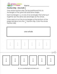 fraction strip one sixth