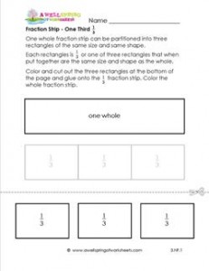 fraction strip one third