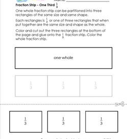 fraction strip one third