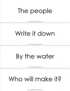 fry phrases flash cards - the first 100 - black and white