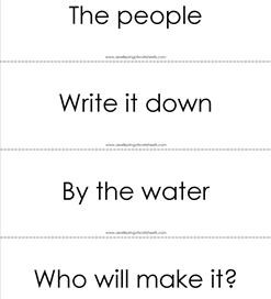 fry phrases flash cards - the first 100 - black and white