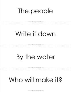 fry phrases flash cards - the first 100 - black and white