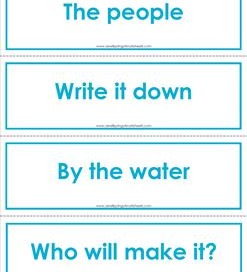 Fry phrases flash cards - the first 100 - color