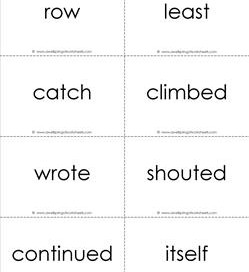 fry word flash cards - the eighth 100 - black and white