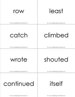 fry word flash cards - the eighth 100 - black and white