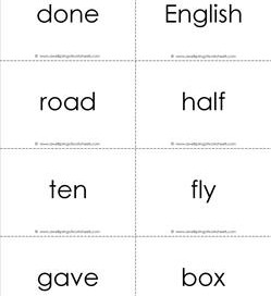 fry word flash cards - the fifth 100 - black and white