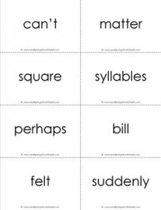 fry word flash cards - the sixth 100 - black and white