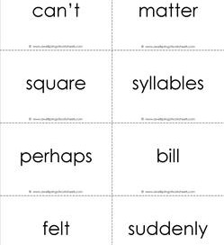 fry word flash cards - the sixth 100 - black and white