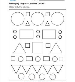 identifying shapes - color the circles