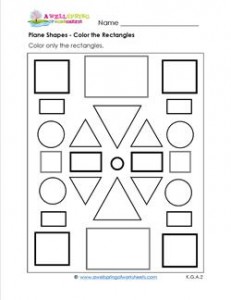 Identifying Shapes - Color the Rectangles
