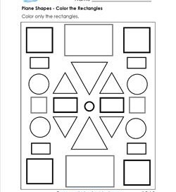 Identifying Shapes - Color the Rectangles