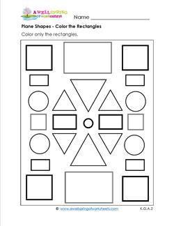 Identifying Shapes - Color the Rectangles