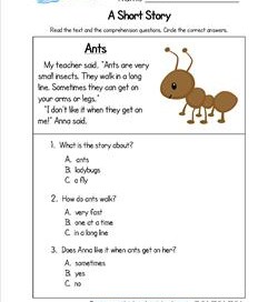 Kindergarten Short Stories - Ants