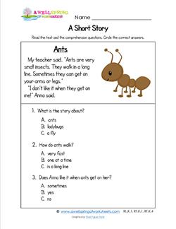 Kindergarten Short Stories - Ants